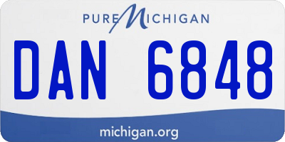 MI license plate DAN6848
