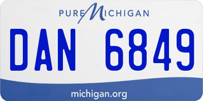 MI license plate DAN6849