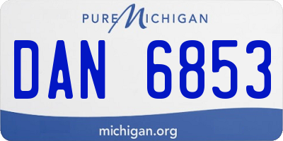 MI license plate DAN6853