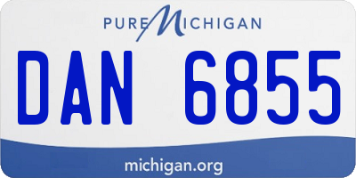 MI license plate DAN6855