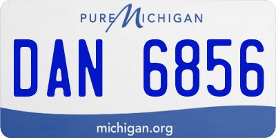 MI license plate DAN6856