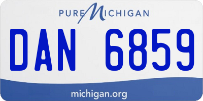 MI license plate DAN6859