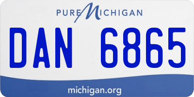 MI license plate DAN6865