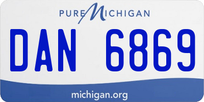 MI license plate DAN6869