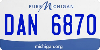 MI license plate DAN6870