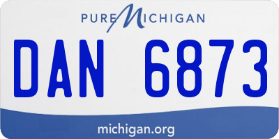 MI license plate DAN6873