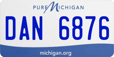 MI license plate DAN6876