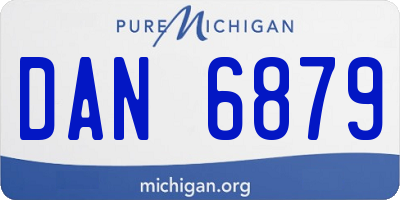 MI license plate DAN6879
