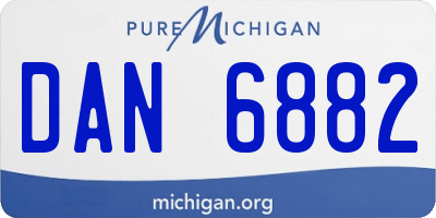 MI license plate DAN6882