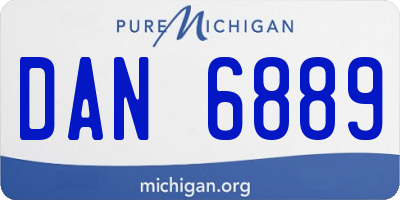 MI license plate DAN6889