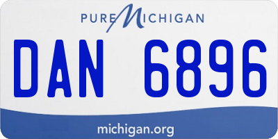 MI license plate DAN6896