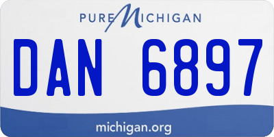 MI license plate DAN6897