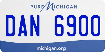 MI license plate DAN6900
