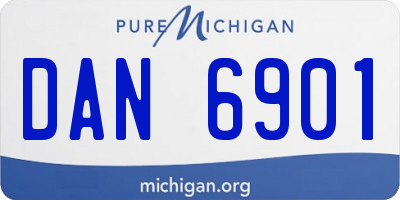 MI license plate DAN6901