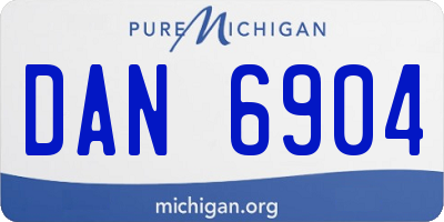 MI license plate DAN6904