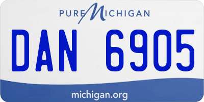 MI license plate DAN6905