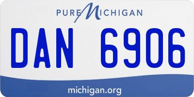 MI license plate DAN6906