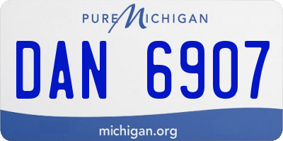 MI license plate DAN6907