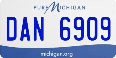 MI license plate DAN6909