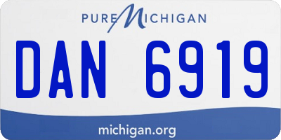 MI license plate DAN6919