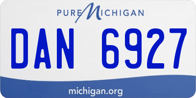 MI license plate DAN6927