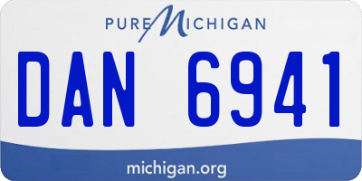 MI license plate DAN6941