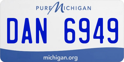 MI license plate DAN6949