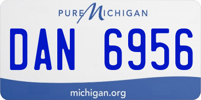 MI license plate DAN6956