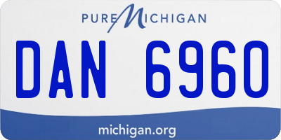 MI license plate DAN6960