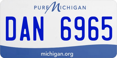 MI license plate DAN6965