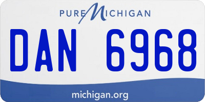 MI license plate DAN6968
