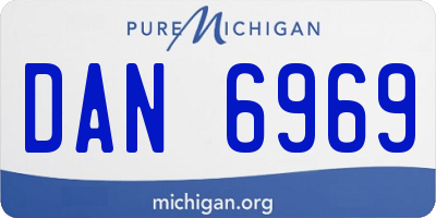 MI license plate DAN6969