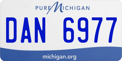 MI license plate DAN6977