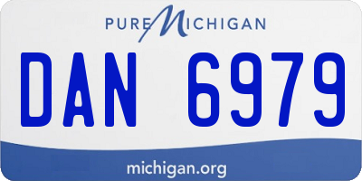 MI license plate DAN6979