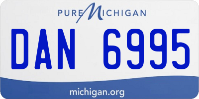 MI license plate DAN6995