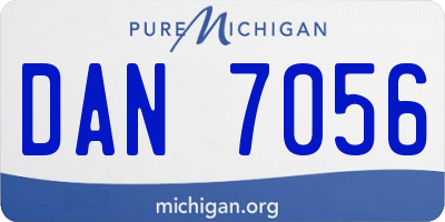 MI license plate DAN7056