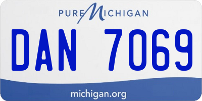 MI license plate DAN7069