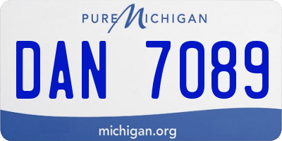 MI license plate DAN7089