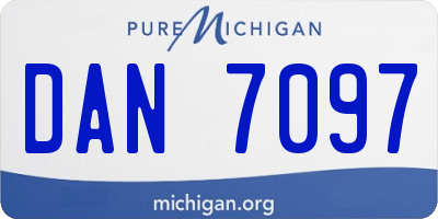 MI license plate DAN7097