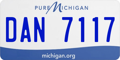 MI license plate DAN7117