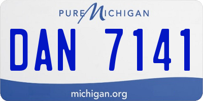 MI license plate DAN7141