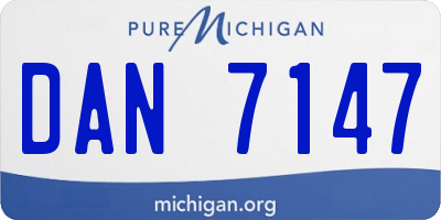 MI license plate DAN7147
