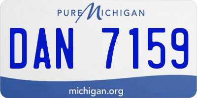 MI license plate DAN7159