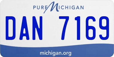 MI license plate DAN7169