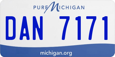 MI license plate DAN7171
