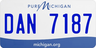 MI license plate DAN7187