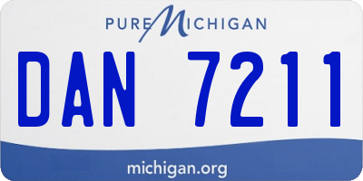 MI license plate DAN7211