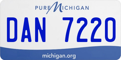 MI license plate DAN7220