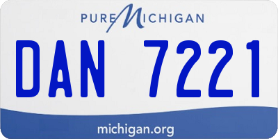 MI license plate DAN7221