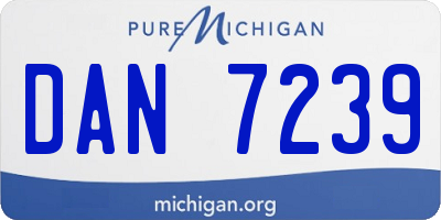 MI license plate DAN7239